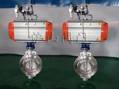 D673H-16C氣動對夾式硬密封蝶閥